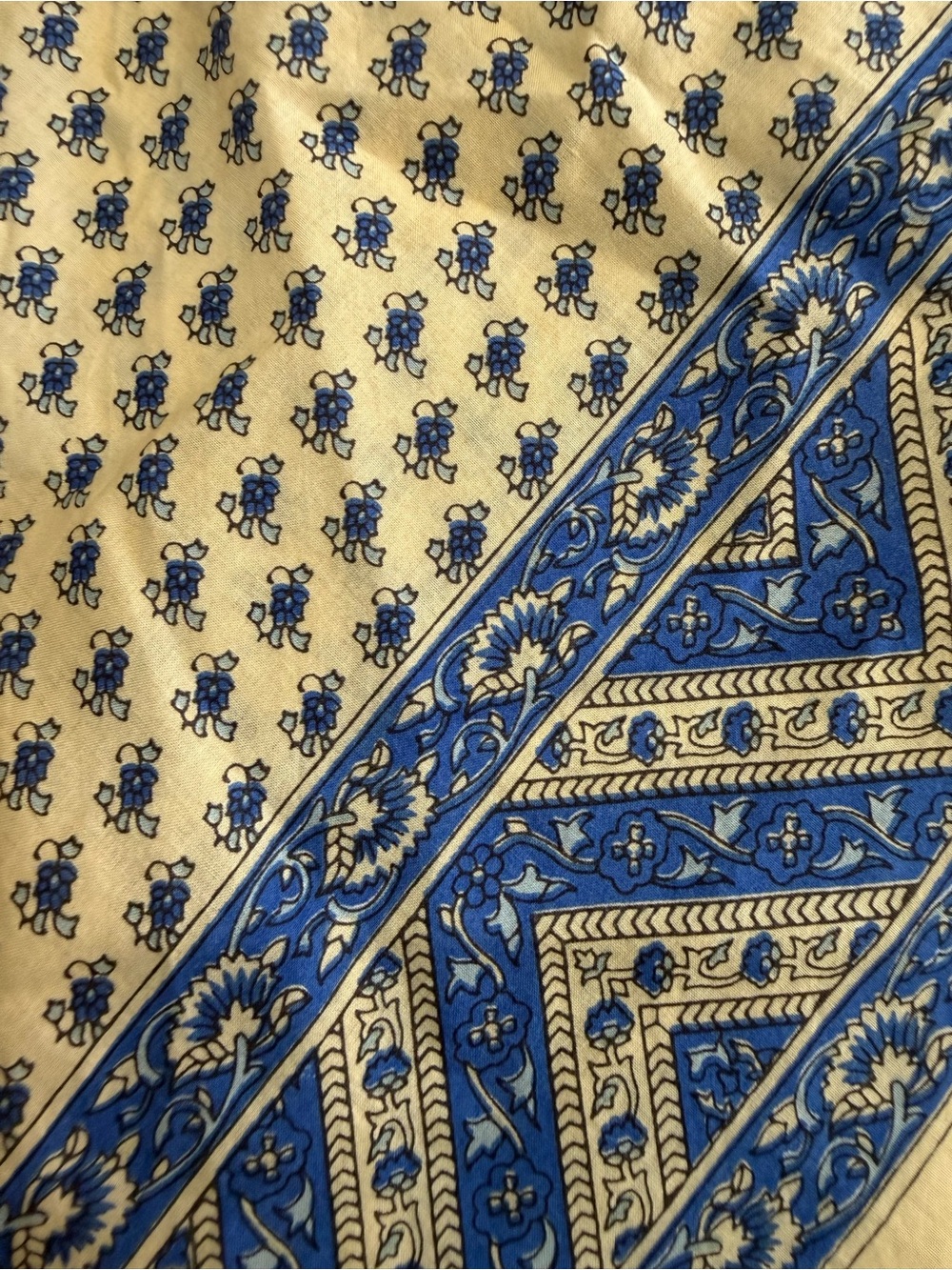 Free People Blue and White Floral Bandana Scarf - Picture 2 of 4